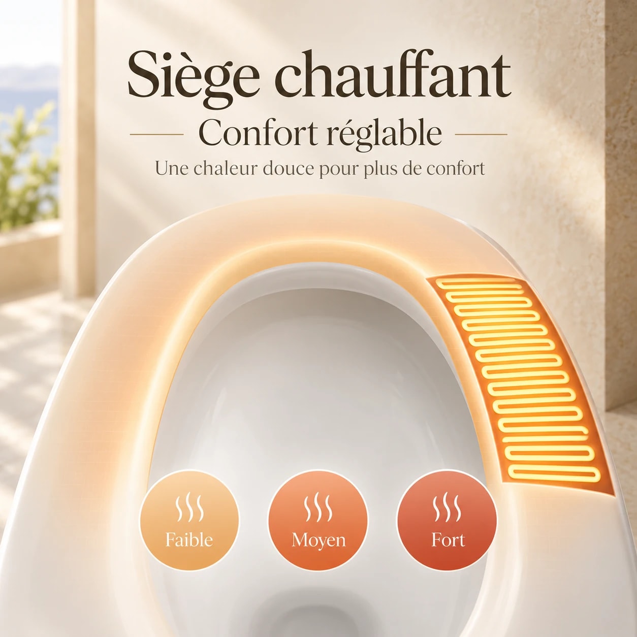 Rakuseki 2.0 siège chauffant réglable